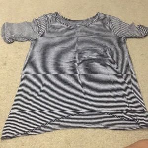 Old Navy black and white striped shirt